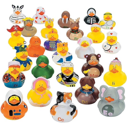 (Set of 26) - Set of 26 ABC's Rubber Duckies