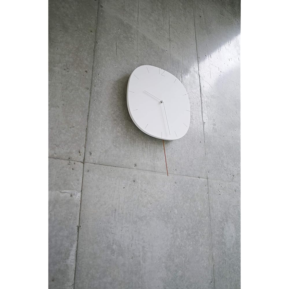 Lemnos Wall Clock Pendulum White CARVED SE NTL20-04 Lemnos W330×H480×D60mm