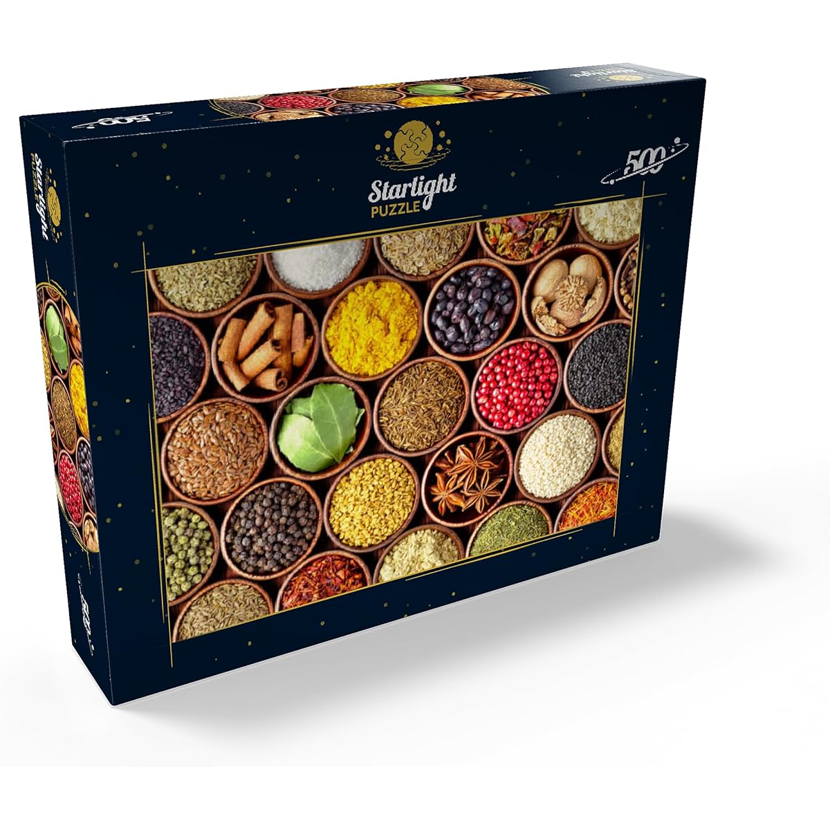 Spices in Round Bowl - Premium 500 Piece Jigsaw Puzzle for Adults