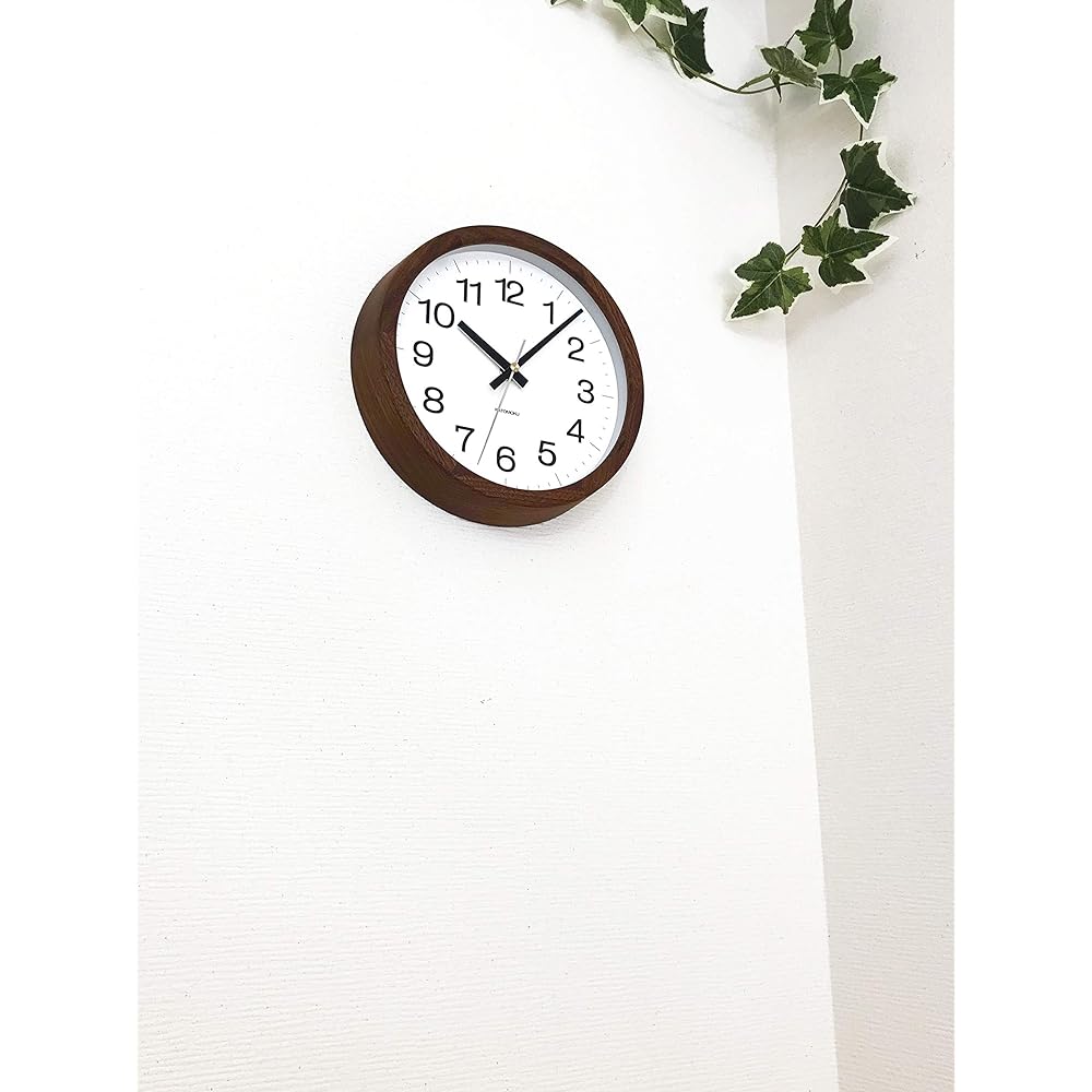 KATOMOKU Muku Clock 16 Walnut Radio Clock Continuous Second Hand km-108WA φ220mm (Radio Clock)