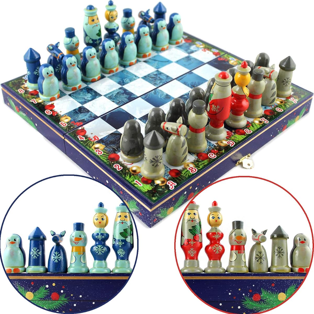 Chess set Christmas chess board game.