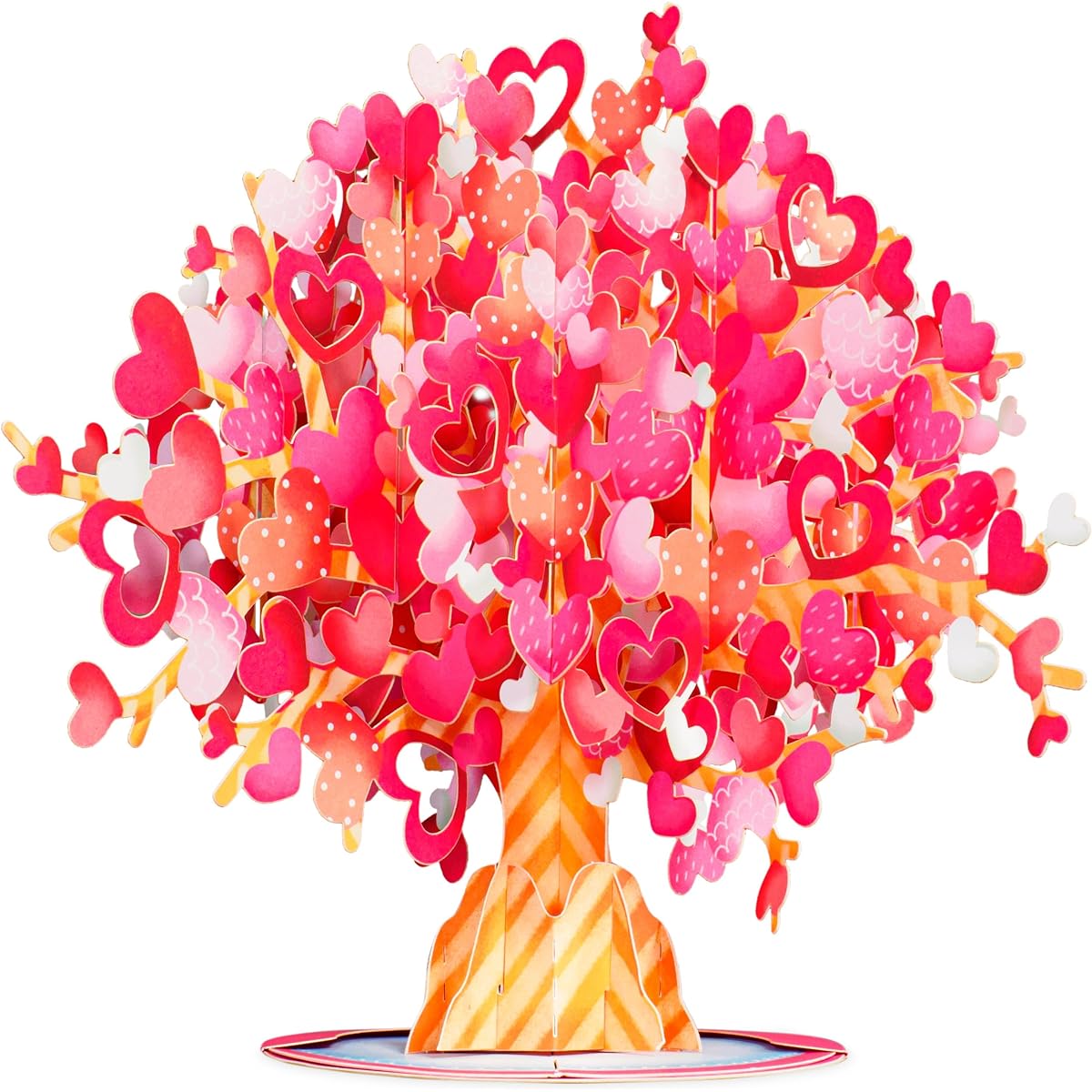Paper Love 3D Heart Tree Pop Up Card, Removable Pop Up Favor, Mother's Day Card for Mom, Wife, Any Occasion - Extra Large 10" x 7" Card - Includes Envelope and Note