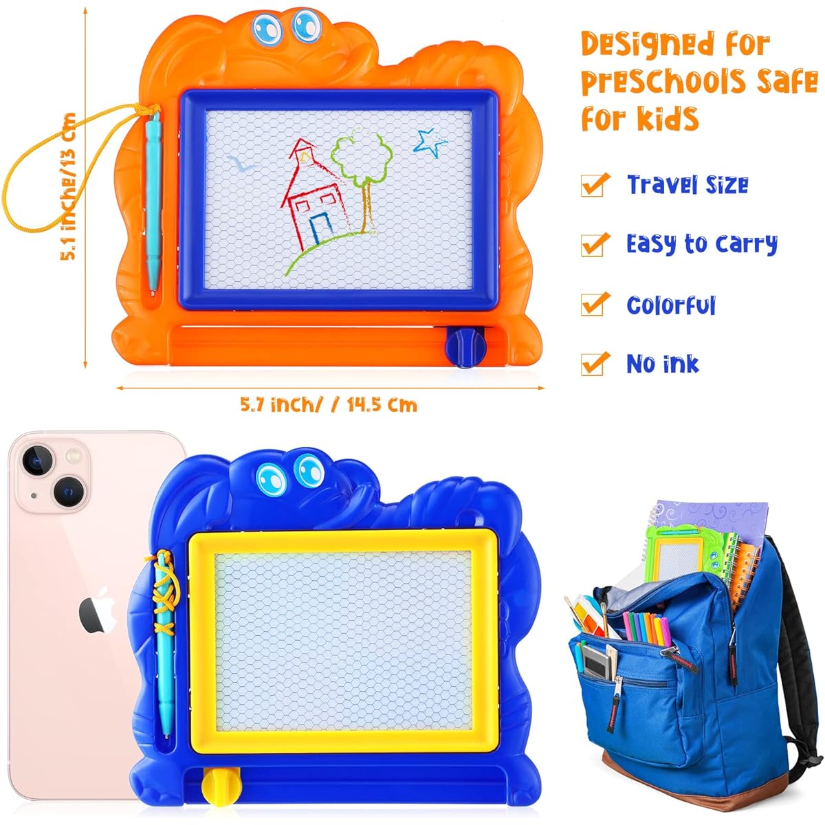30 Piece Mini Magnetic Drawing Board Doodle Board Set, Erasable Drawing Sketch Pads Writing Boards for Educational Parties Favors Daycare Preschool Classroom Supplies