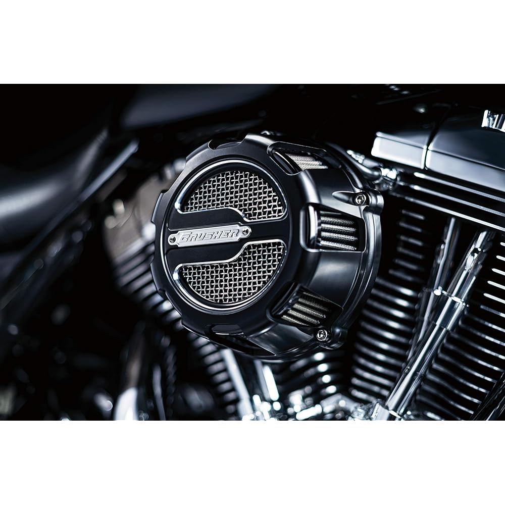 Kuryakyn 9881 Crusher Maverick Air Cleaner/Filter Assembly for Motorcycles Custom Application Satin Black