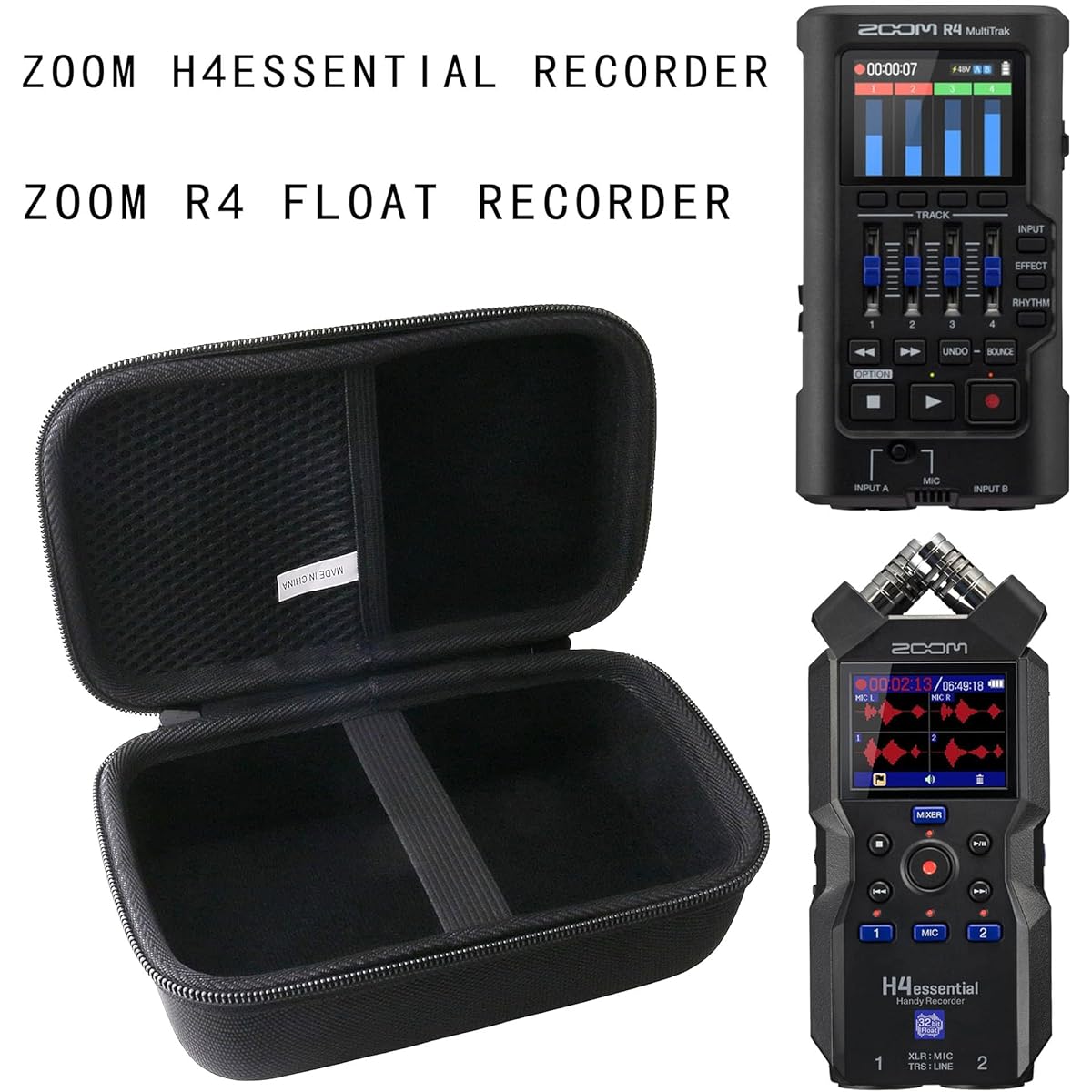 JINMEI Hard EVA Carrying Case Compatible with Zoom R4 MultiTrak 32 Bit Float Recorder Case