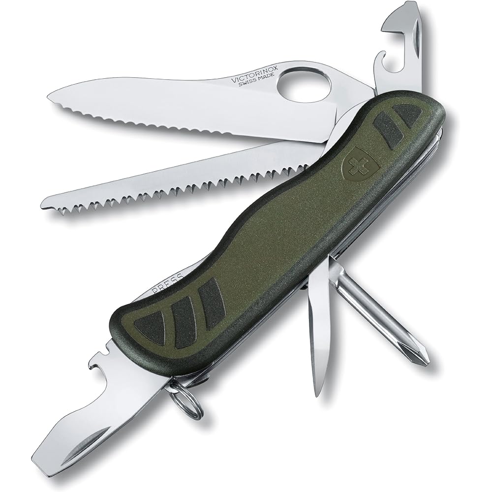 VICTORINOX Soldier Knife Swiss Army Knife Multi-Function Knife Large Blade with Phillips Screwdriver Swiss Made Multi-Tool with 10 Functions [Domestic Genuine Product] 0.8461.MWCH