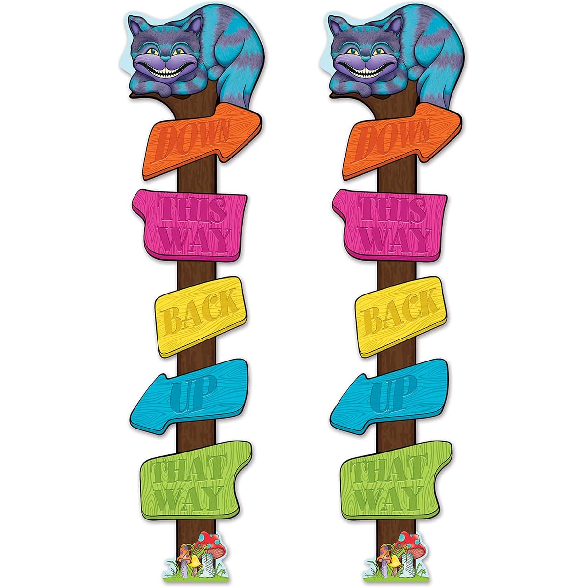 [Beistle] Directional Sign 59937 Multicolor Directional Post Cutout