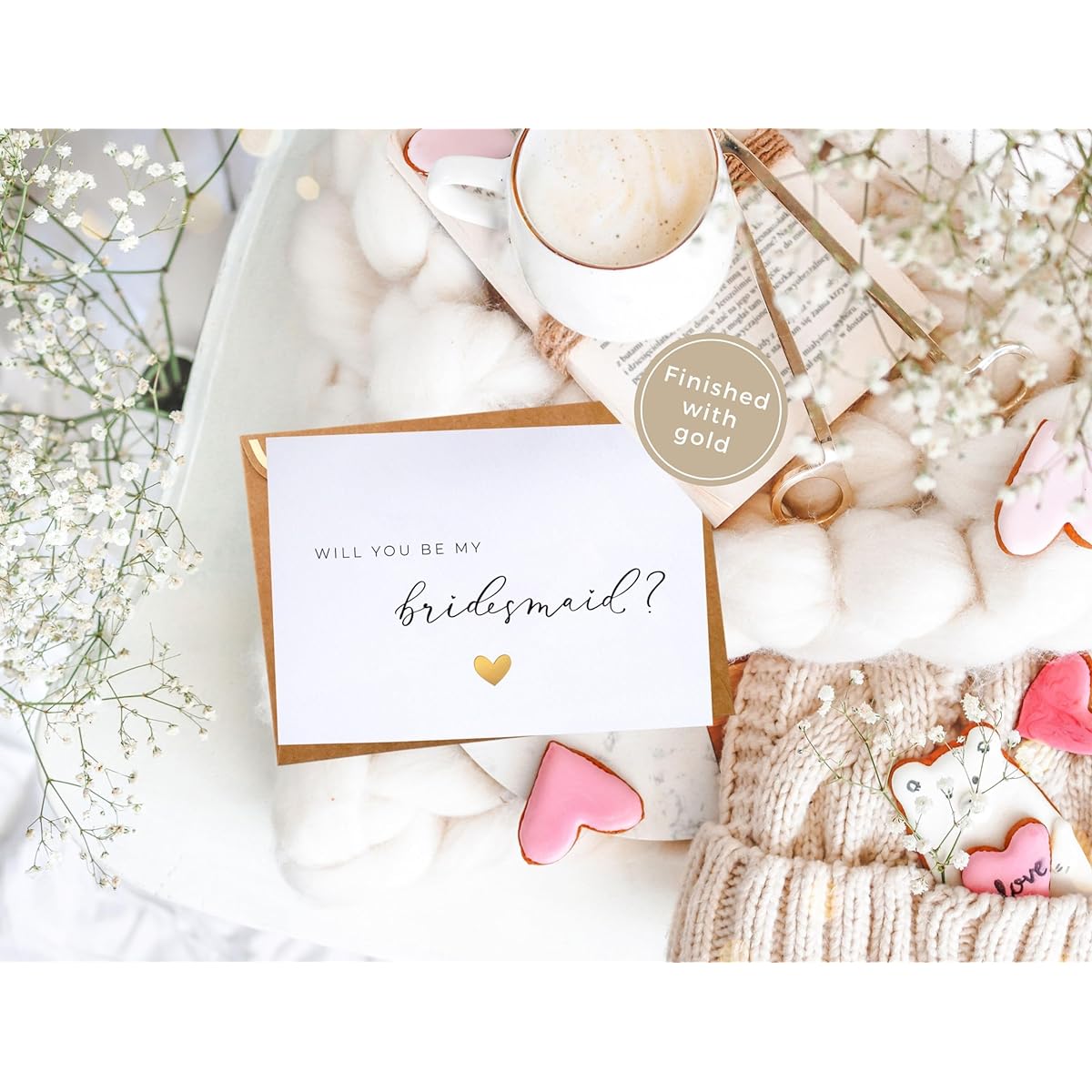 JoliCoon Will you be my bridesmaid 10 Cards with Envelopes
