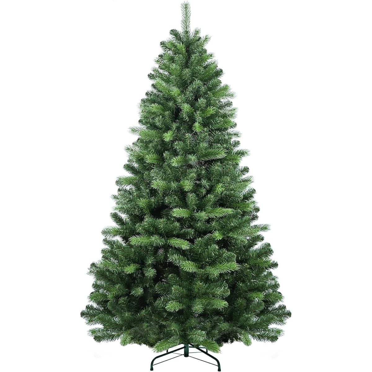Kadunmina 8ft Artificial PVC Christmas Tree for Home Office Party Decorations, Premium Hinged Spruce Christmas Tree with 1680PVC&PE Branches and Metal Foldable Stand, Easy to Assemble