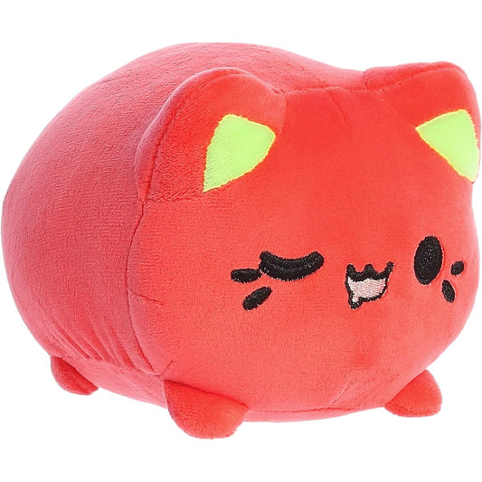 Aurora Enchanting Tasty Peach Guava Meowchi Stuffed Animal - Bright & Colorful Design - Showpiece Plush - Orange 7 Inches