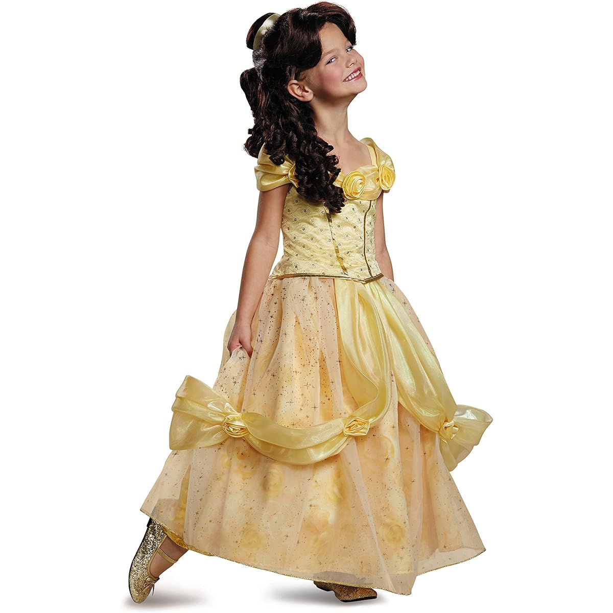 Disguise Belle Ultra Prestige Disney Princess Beauty & The Beast Costume, X-Small/3T-4T by Disguise