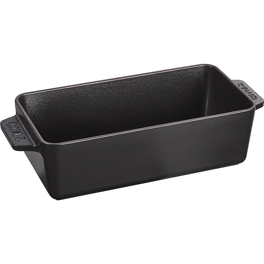 staub "Cake & Bread Pan (No Lid) Black 23cm x 11.5cm" Cake Mold Bread Mold Compatible with IH [Authorized Japanese Product] Specialty 40501-046