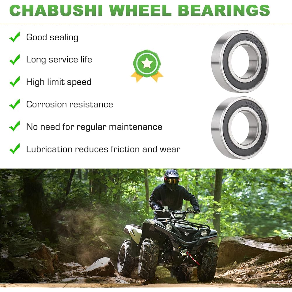 Chabushi Front Left and Right CV Axle & Wheel Bearing & Seal Kit for Kawasaki Mule 2510/3010/4010 KAF620 KAF950 Axle Replacement