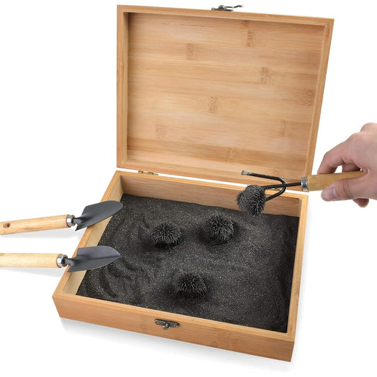 (magnetic zen garden) - SPACECARE Magnetic Zen Sand Garden Box Set Toy for Magnetic Science,Stress Relief,Creativity, Children Education