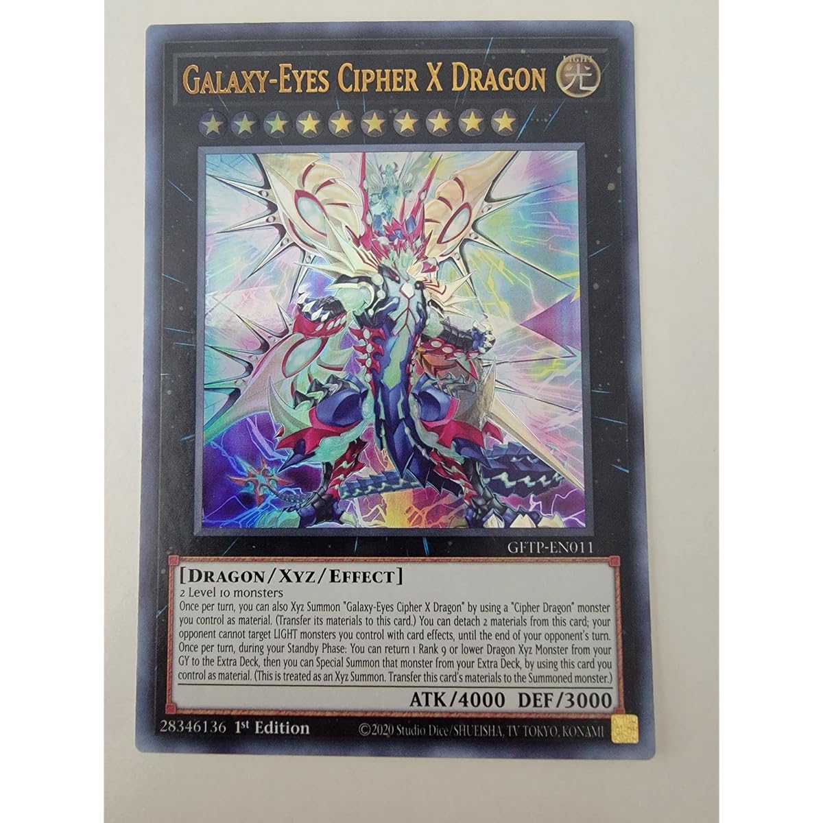 Galaxy-Eyes Cipher X Dragon GFTP-EN011 Ghosts from the Past Ultra Rare First Edition