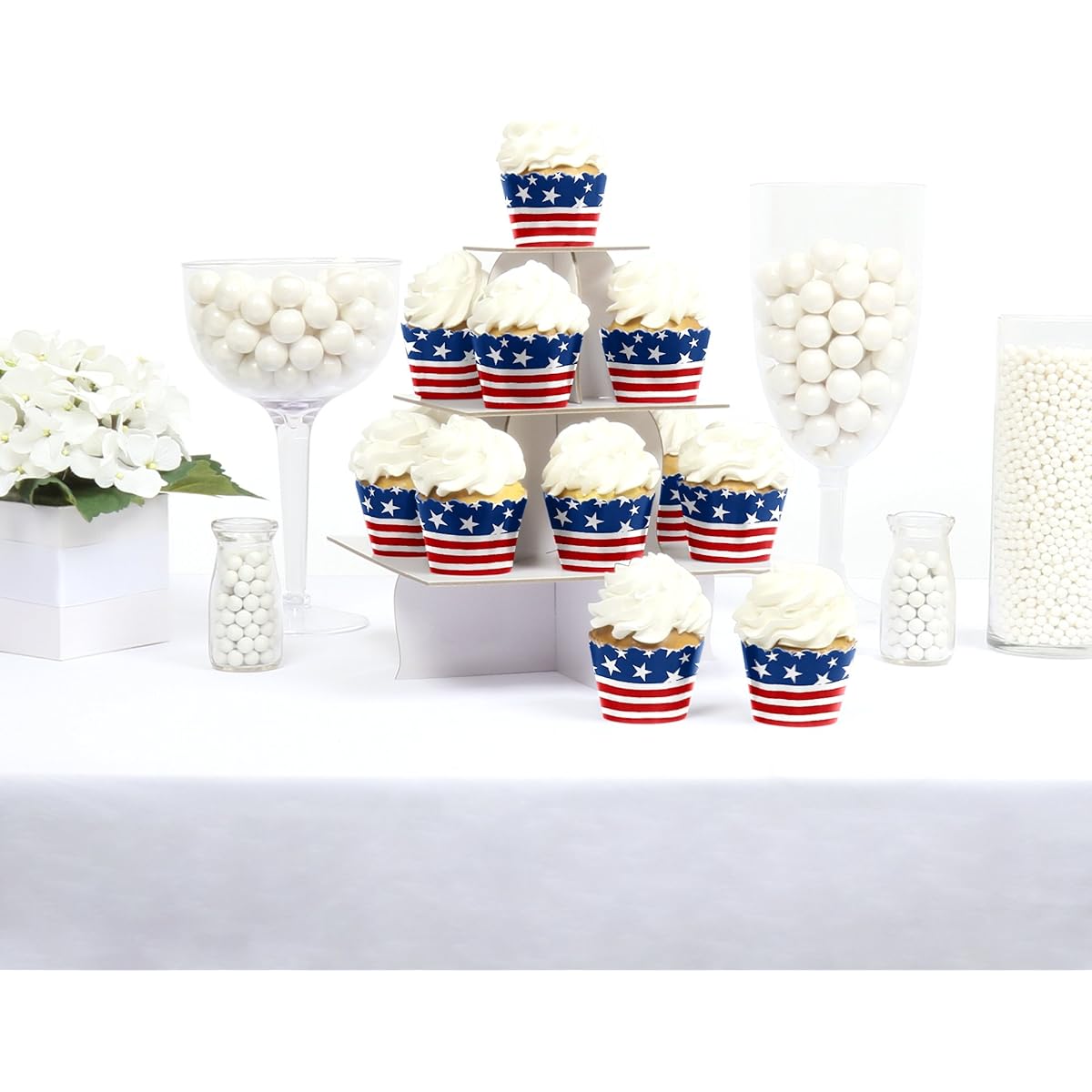 Star Spangled Banner - 2018 Election United States Patriotic Party Cupcake Decorations - Party Cupcake Wrappers - Set of 12