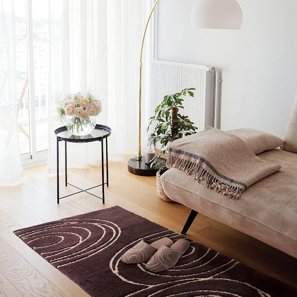 Senko M+home Genesee Mat Approx. 55 x 85 cm Brown Bath Mat Entrance Mat Antibacterial Odor Resistant Washable Made in Japan 27255