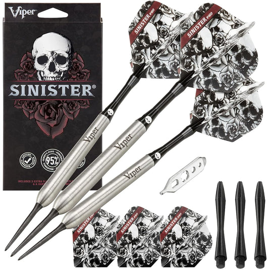 Viper by GLD Products Sinister 95% Tungsten 25g Steel Tip Darts & CaseMaster Deluxe Realtree Dart Case Camouflage