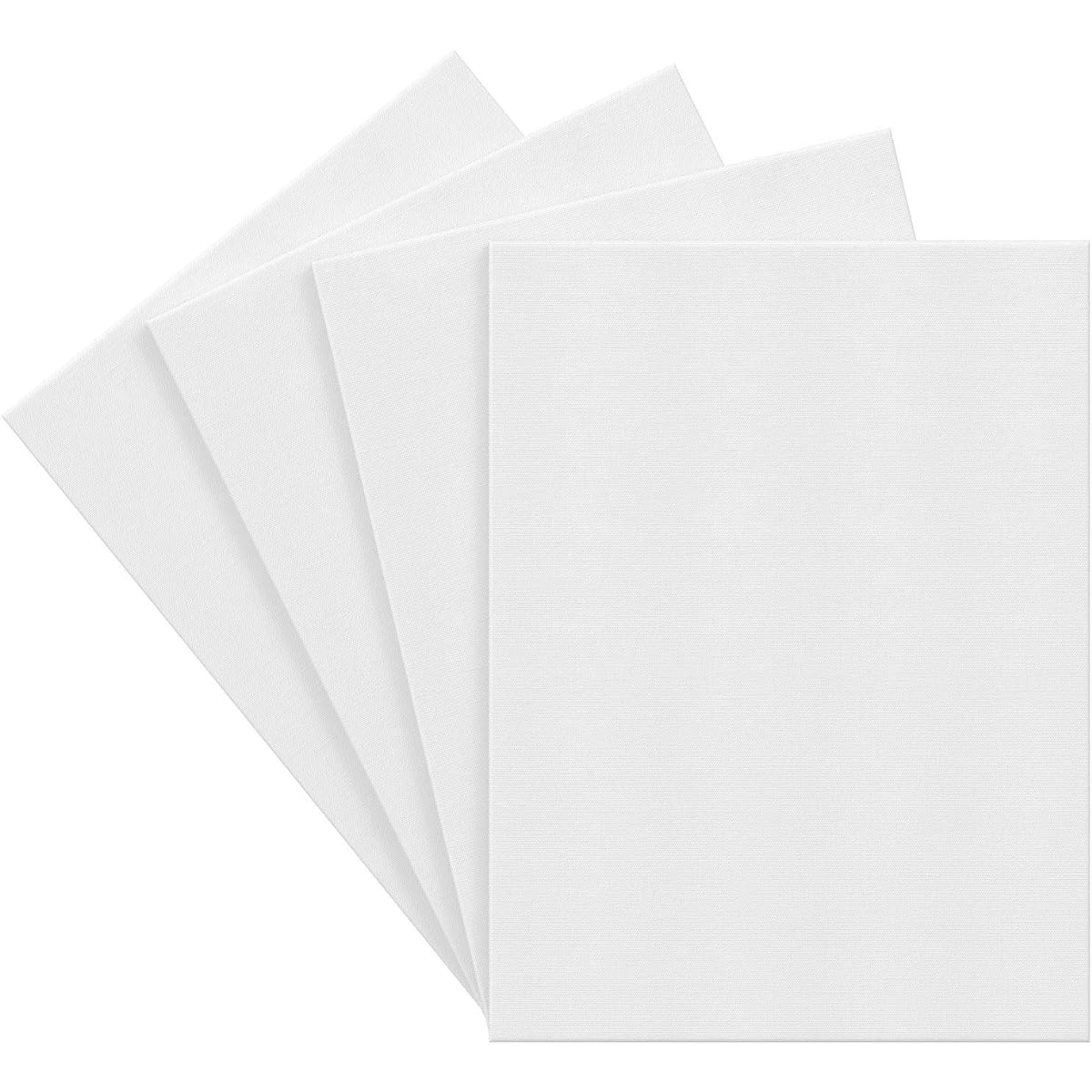 Arteza Stretched Canvas for Painting - 4 Pack 18 x 24 Inch Blank White Canvas, 100% Cotton, 12.5 oz Gesso Prime, Acrylic Poring and Oil Painting Supplies