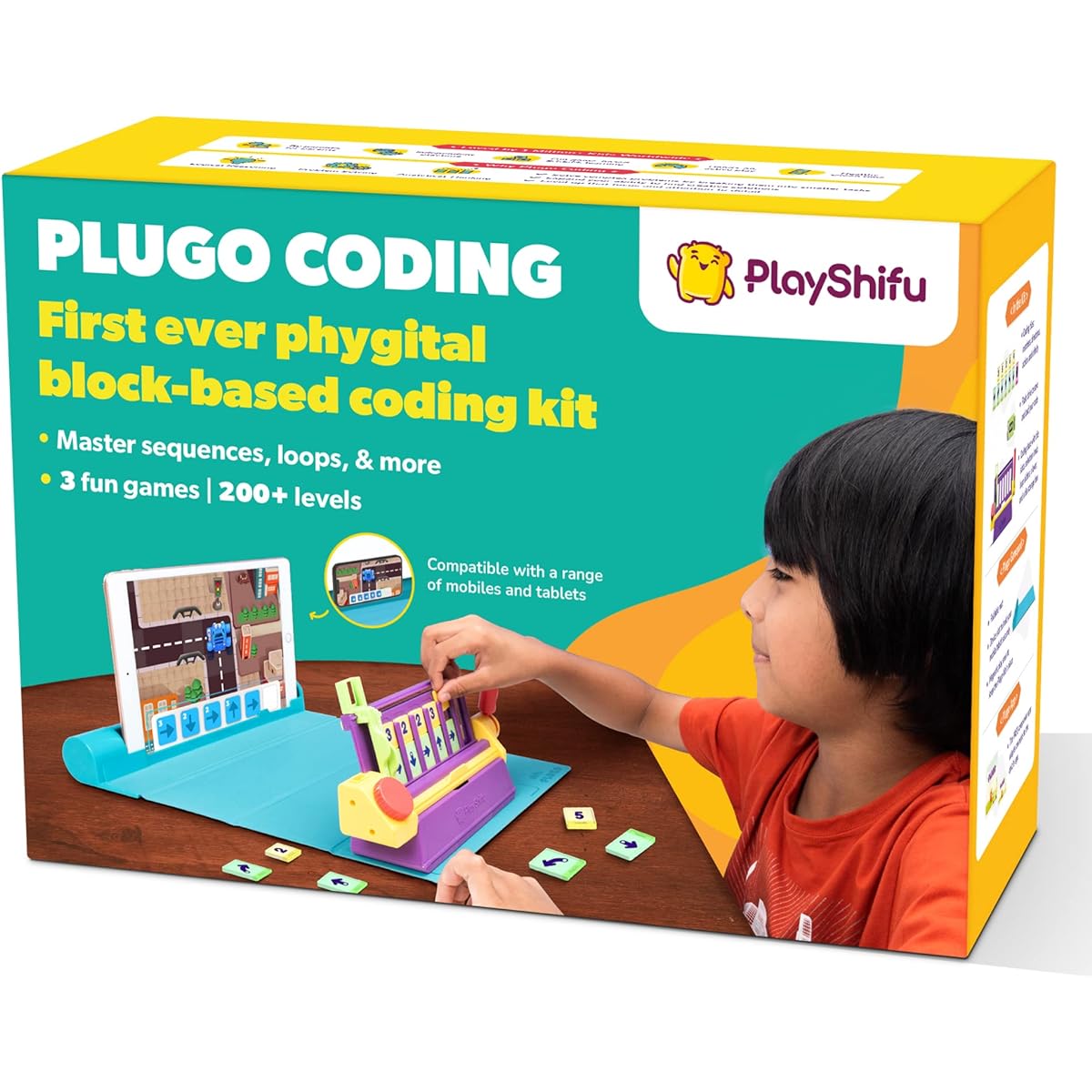 PlayShifu Plugo Coding – Coding Starter Kit for Kids | Kit + App with Block-Based Coding Games Ages 4-10 | Works with iOS Devices Devices Not Included