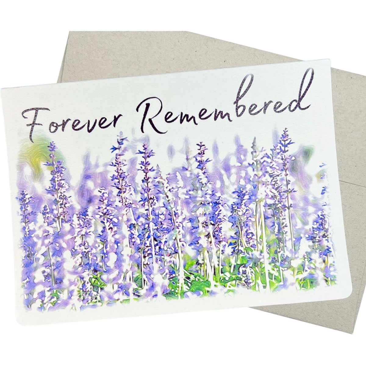 Sympathy Card with Envelope (5 x 7 inches, blank inside) Express your grief and support with floral bereavement and sympathy cards (Lost - 54)