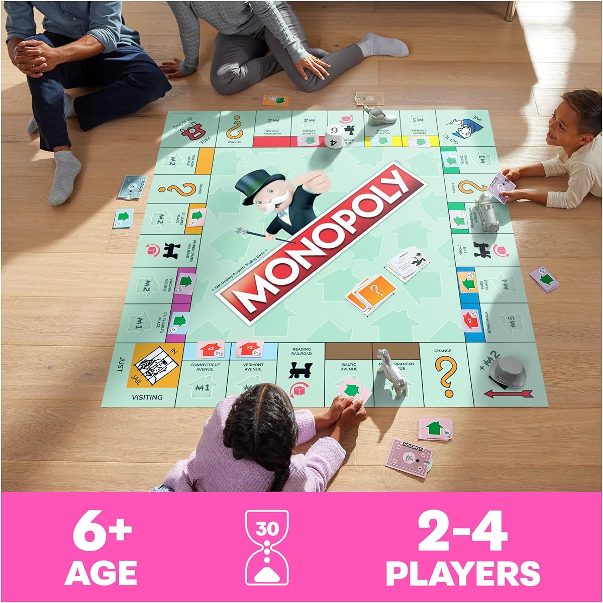 Monopoly Board Game Giant Edition Game for Kids | Family Board Game | Outdoor Game | Kids Game with Large Board/Cards/Tokens for Ages 6+