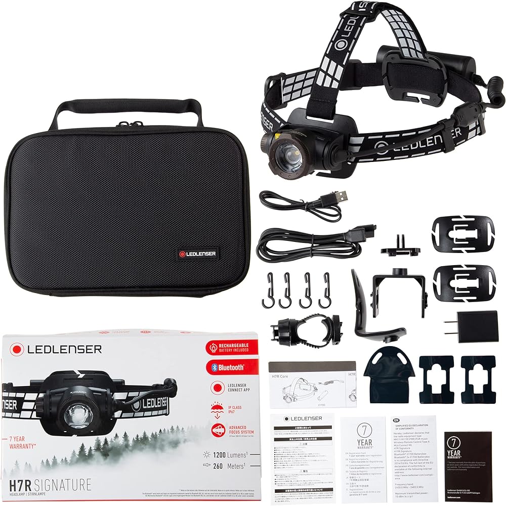 Ledlenser LED Headlight H Signature Series Rechargeable Powerful High Performance Maximum Luminous Flux 1200lm to 4000lm [Genuine Japanese Product]