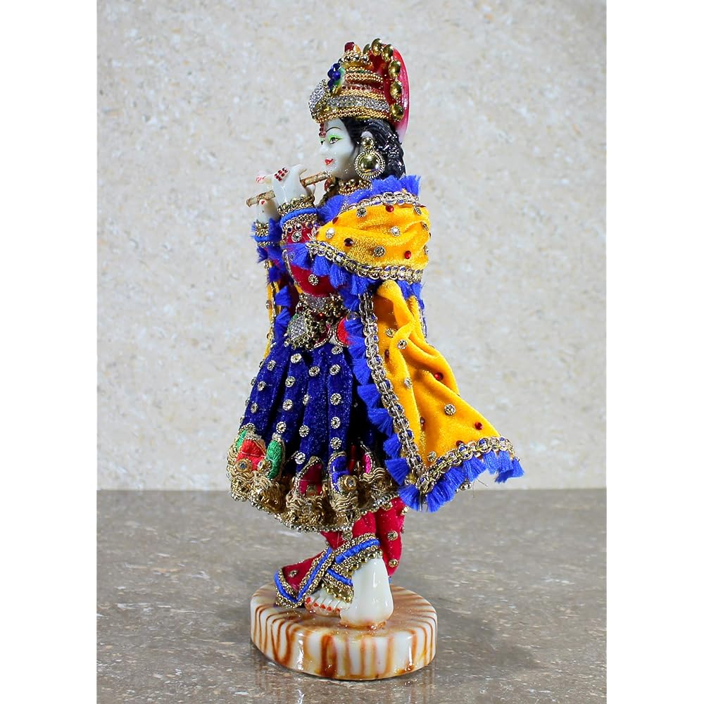 eSplanade Hand Carved God Kishan Krishna Maruti Idol Statue Sculpture - 11 Inch - Resin