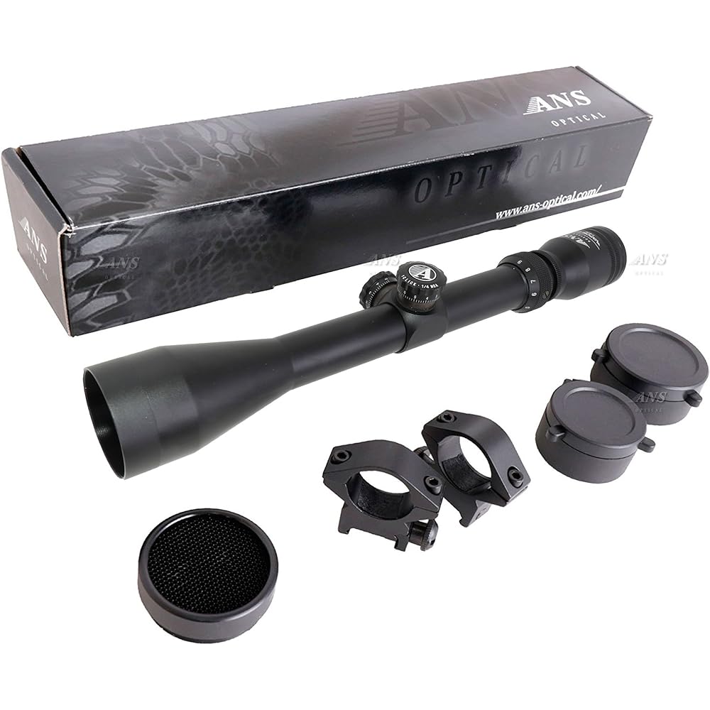 ANS Optical Rifle Scope 3-9x40 Pro Variable Zoom Waterproof Sea Green Coated Lens Low Mount Ring with Kill Flash sc-001-E13