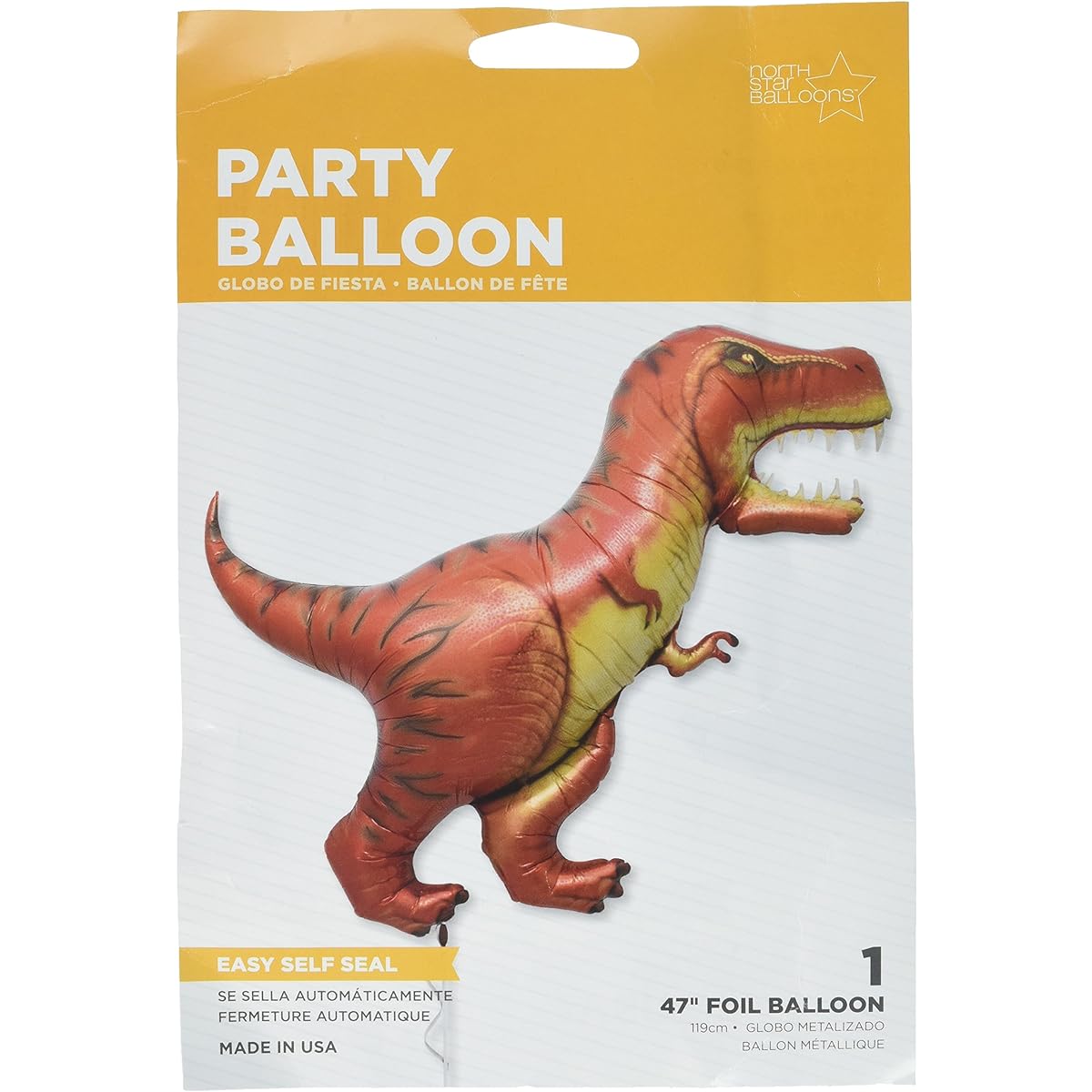 Dinosaur Mylar Balloon - T Rex Balloon - 47 inches