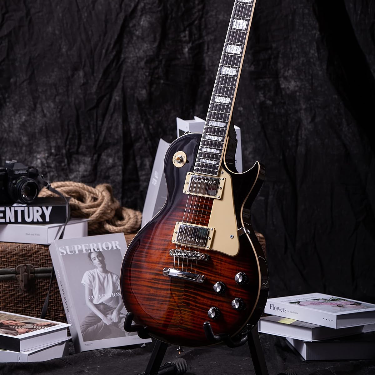 Grote LP Style Solid Body Electric Guitar with Gig Bag LPYS-006 (TS)