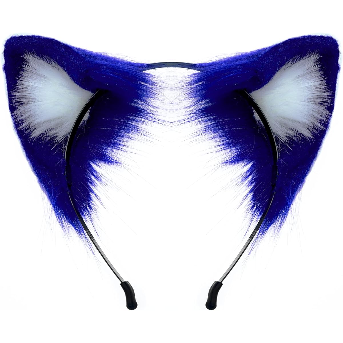 QinRuan Cat Fox Faux Fur Ears Headband Cute Halloween Fancy Dress Cosplay Handmade Animal Fur Ears Hair Hoop