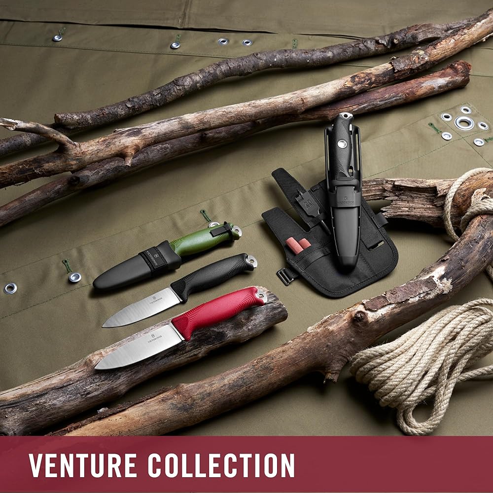 VICTORINOX Venture Swiss Army Knife Multifunctional Knife Outdoor Camping Sheath Knife Full Tang Structure with Carry Loop Swiss Made Knife [Domestic Genuine Product]