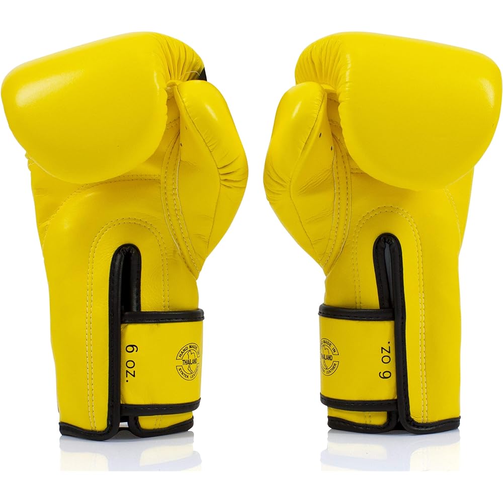 Fairtex Microfiber Boxing Gloves Muay Thai Boxing MMA Kickboxing Training Boxing Equipment Martial Arts Gear BGV14 BGV1 Limited Edition BGV12 BGV11 BGV18 12 oz Yellow
