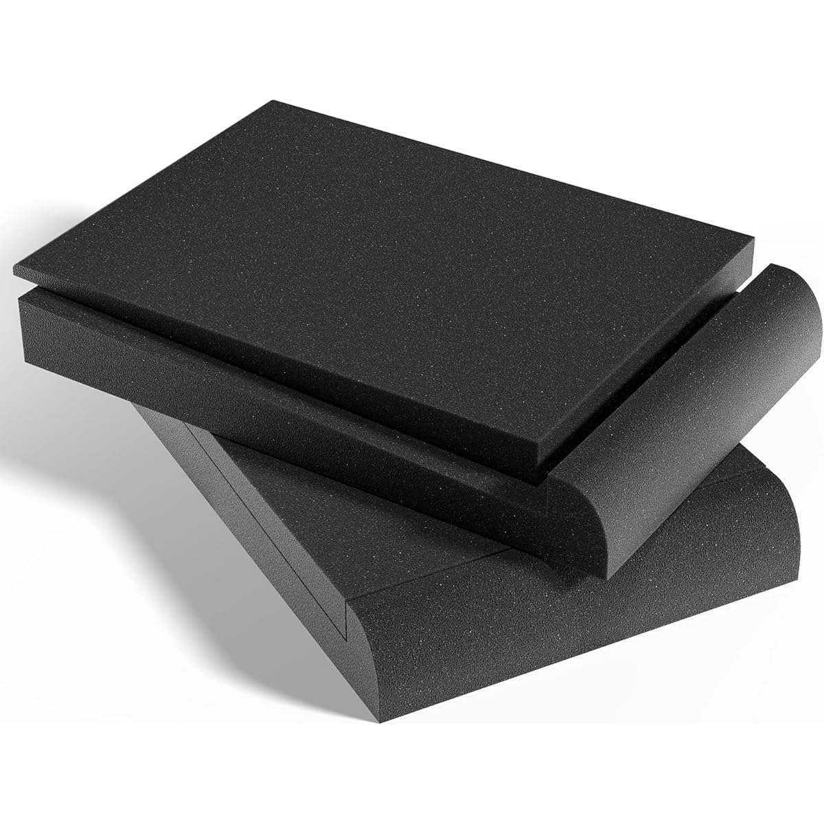 BEEQUIET Soundproof Speaker Isolation Pad, High Density Speaker Foam for Studio, Dedicated Subwoofer Isolation Pad, Subwoofer Stand, Rubber Base to Prevent Vibration, 1.6" X 7.7" X 11.8", Pack of 2