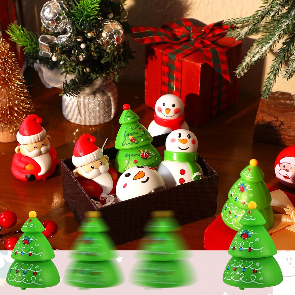 Libima 80PCS Christmas Pull Back Cars, 8 Fun Styles, Racing Christmas Toys, Trick or Treat, Friction Powered Small Cars, Christmas Party Favors, Bag Fillers, School Parties, Christmas Treats, Giveaways for Kids