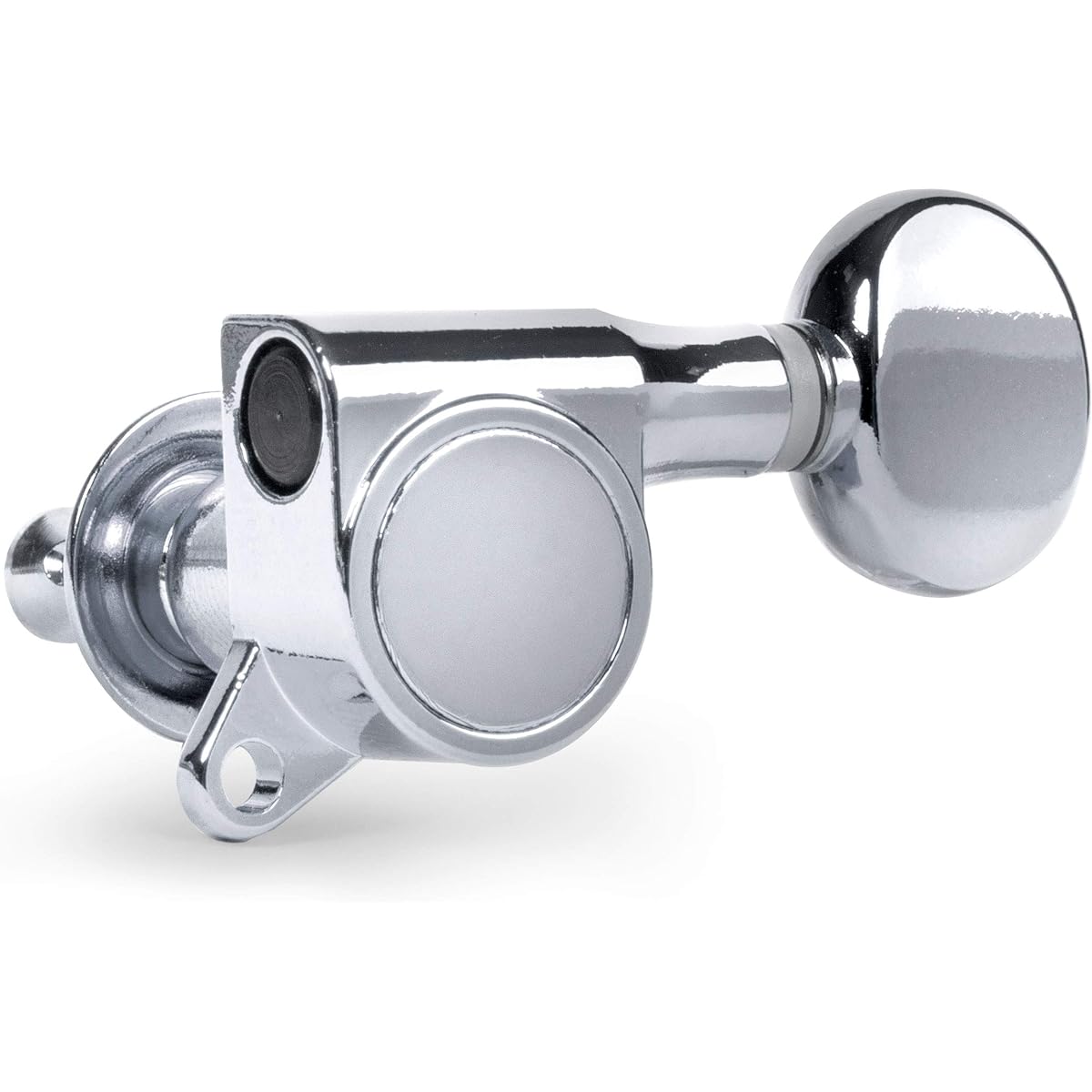 Golden Age Oval Knob 6 Inline Tuner Chrome
