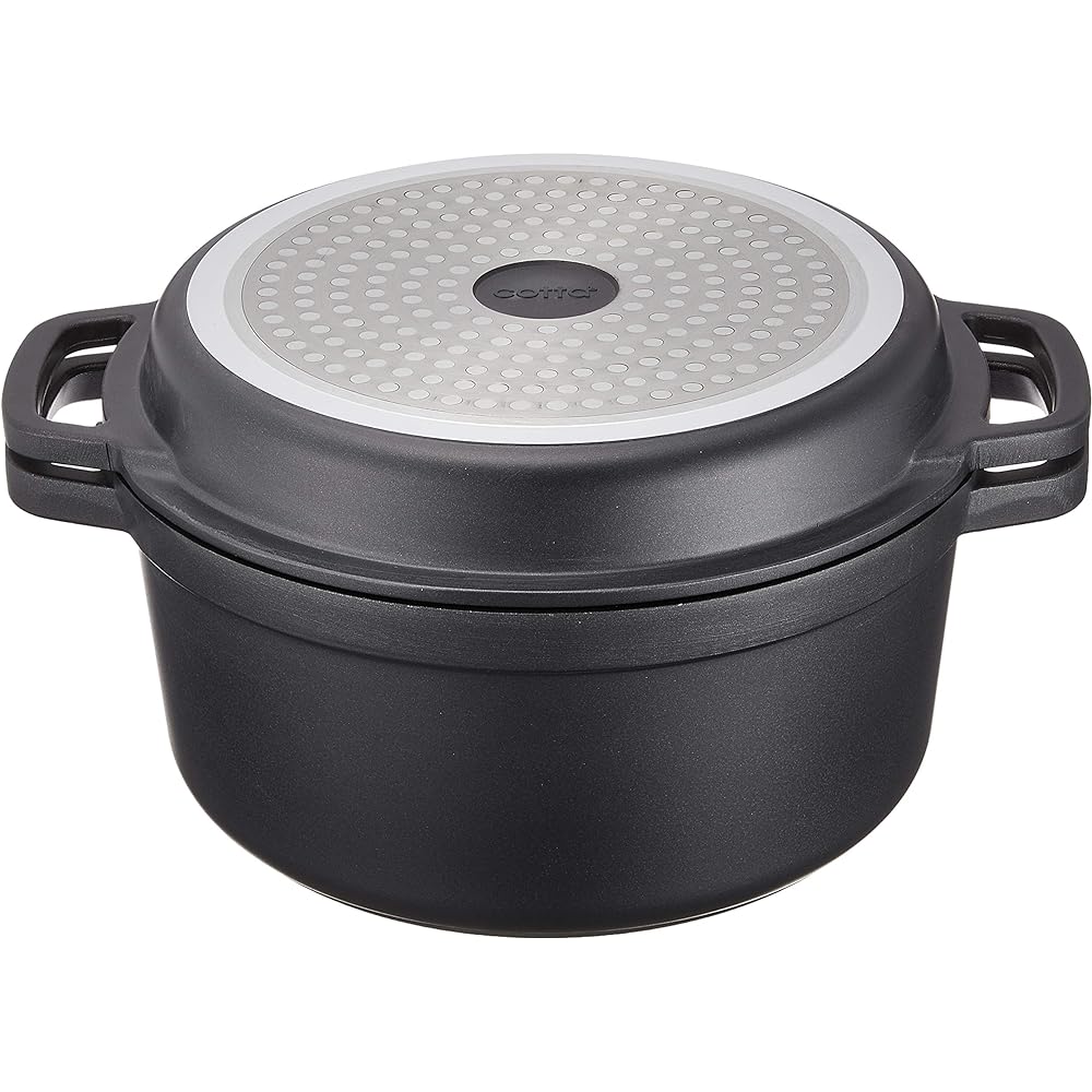 cotta waterless cooking pot black diameter: 24cm height: 11.5cm lid: 3.5cm 91469