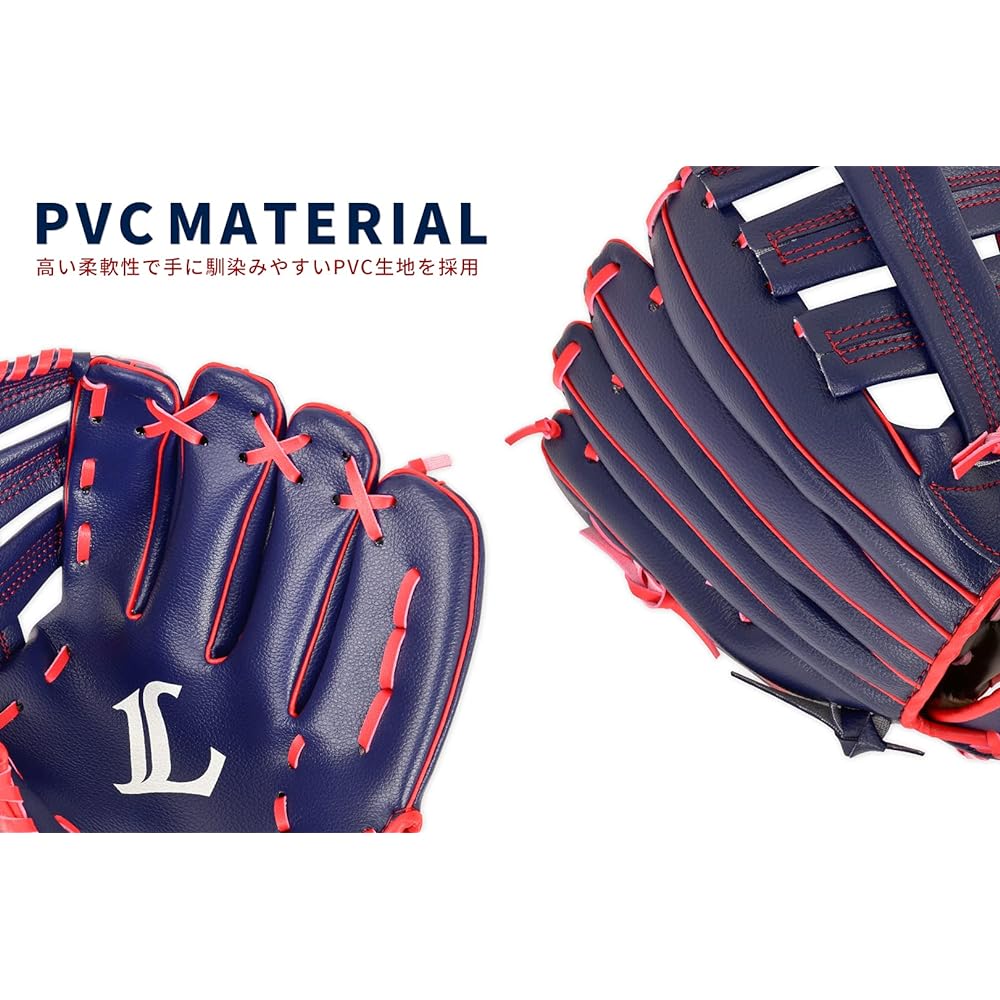 Saitama Seibu Lions x GP (Geep) Baseball Glove Softball General Navy x Red Right-handed pitcher All-round 12 inches 58621 medium