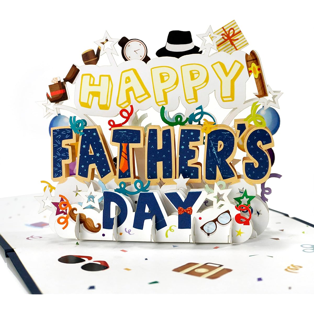 CUTPOPUP Happy Father's Day Card Pop-up Birthday 3D Greeting Card (Happy Father's Day US8-31US1515