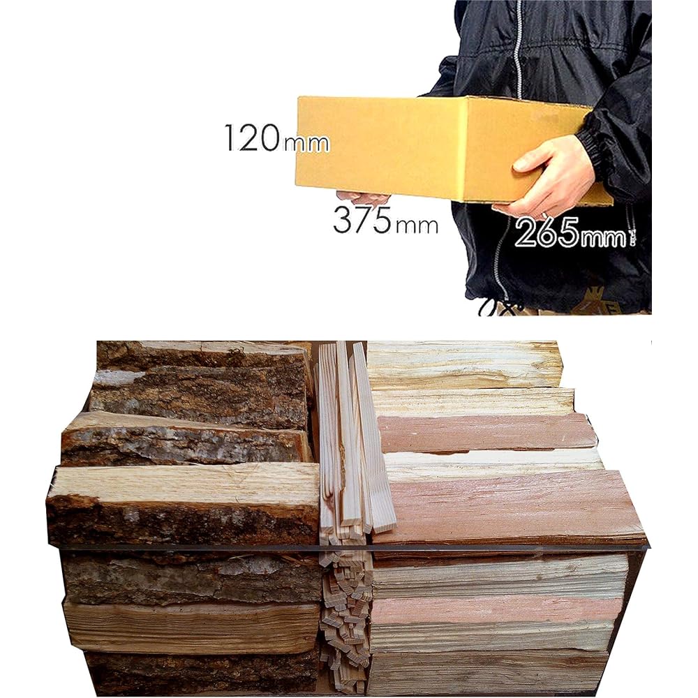 No36 Solo Camping Set of 2 pieces of hardwood firewood and softwood firewood (includes kindling) Length approx. 17cm Home delivery 80 size Compact size convenient for carrying [Produced in] Nagano Prefecture Yatsugatake mail order