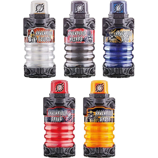 BANDAI Kamen Rider Build DX5 Large Legend Rider Full Bottle Set