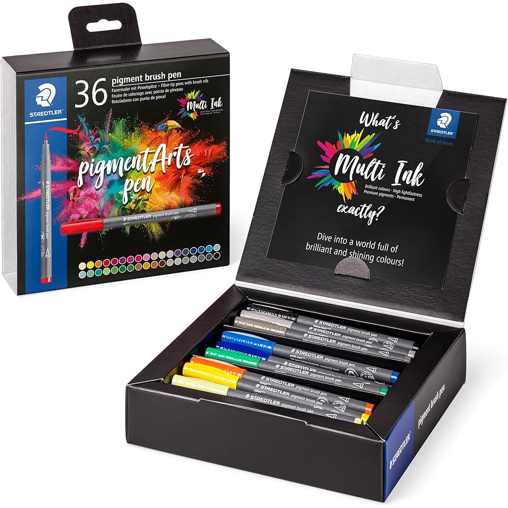 STAEDTLER water-based pigment brush pen 36 colors 1 set 371 C36