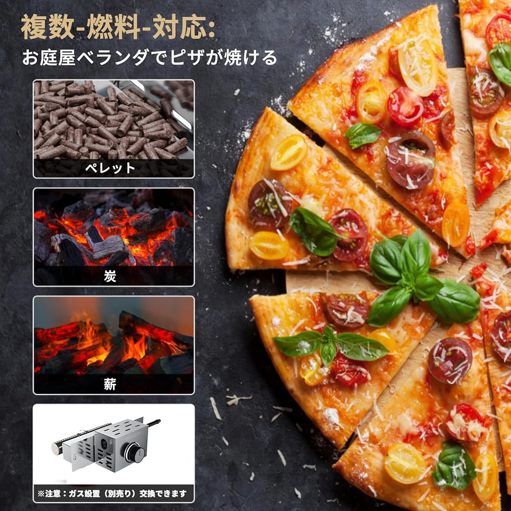 Pizza Oven, Meulbaty Pellet Pizza Oven Portable Pizza Pot Built-in Thermometer Pizza Cutter [18 Month Warranty] Pizza Pot Outdoor