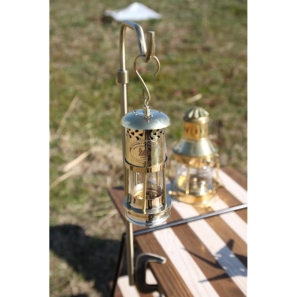 Roost Outdoors Brass Oil Ship Lantern (Brass Oil Lantern, Ship Lamp, Ship Light) Nelson Lamp, Anchor Lamp, Kerosene Lantern, Brass Lantern, Brass Lantern, Simple Japanese Instruction Manual Included, Oil Dropper Included, 17cm