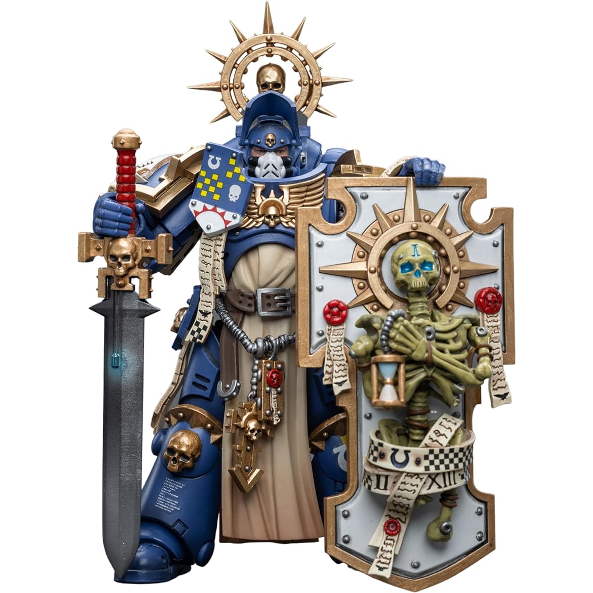 JoyToy Warhammer 40,000 Pre-Order Action Figures 1/18 Ultramarine Primaris Captain Relic Shield and Power Sword Collectible Model Figure (4.85")