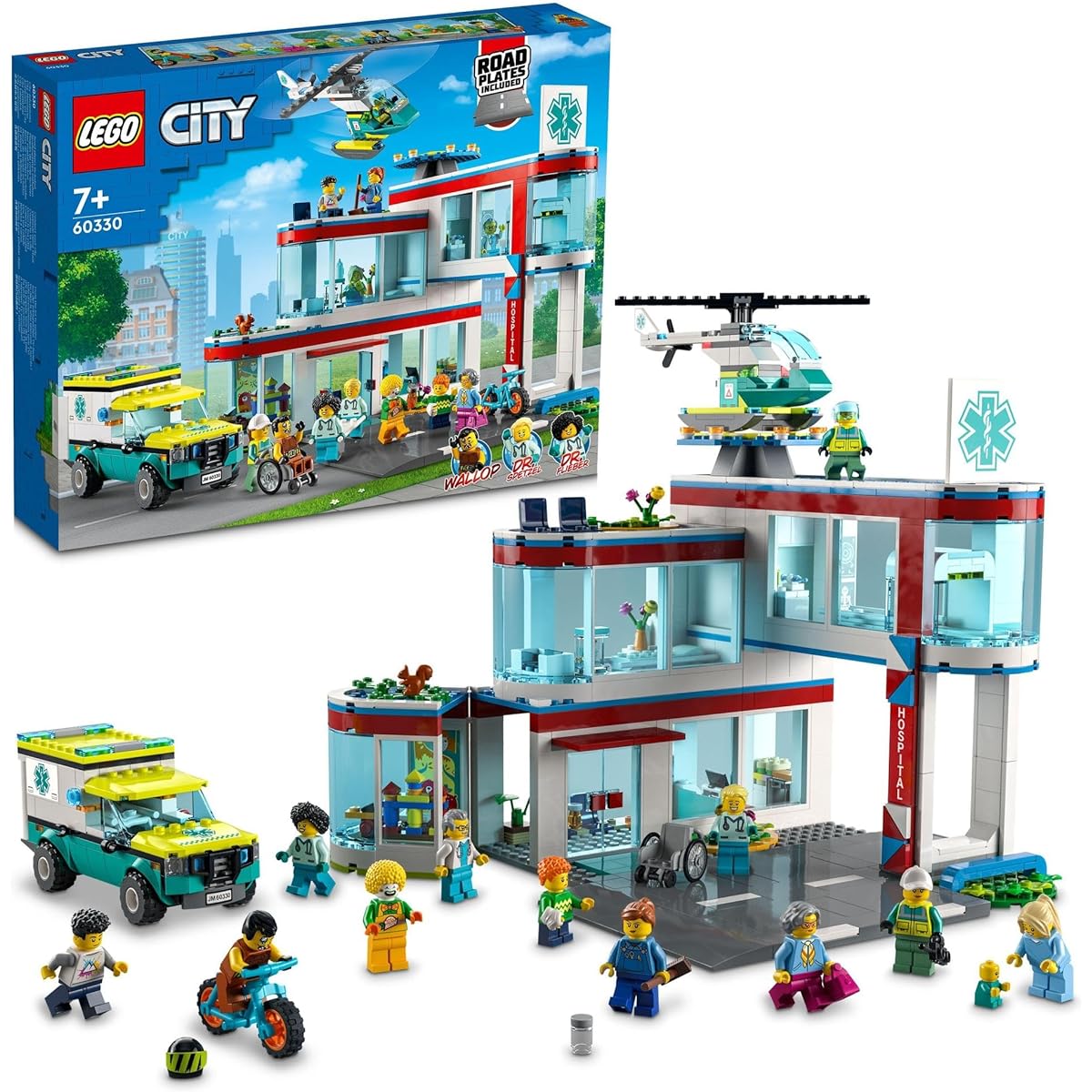 LEGO City LEGO City Hospital 60330 Toy Blocks Gift Rescue Boys Girls Ages 7 and up