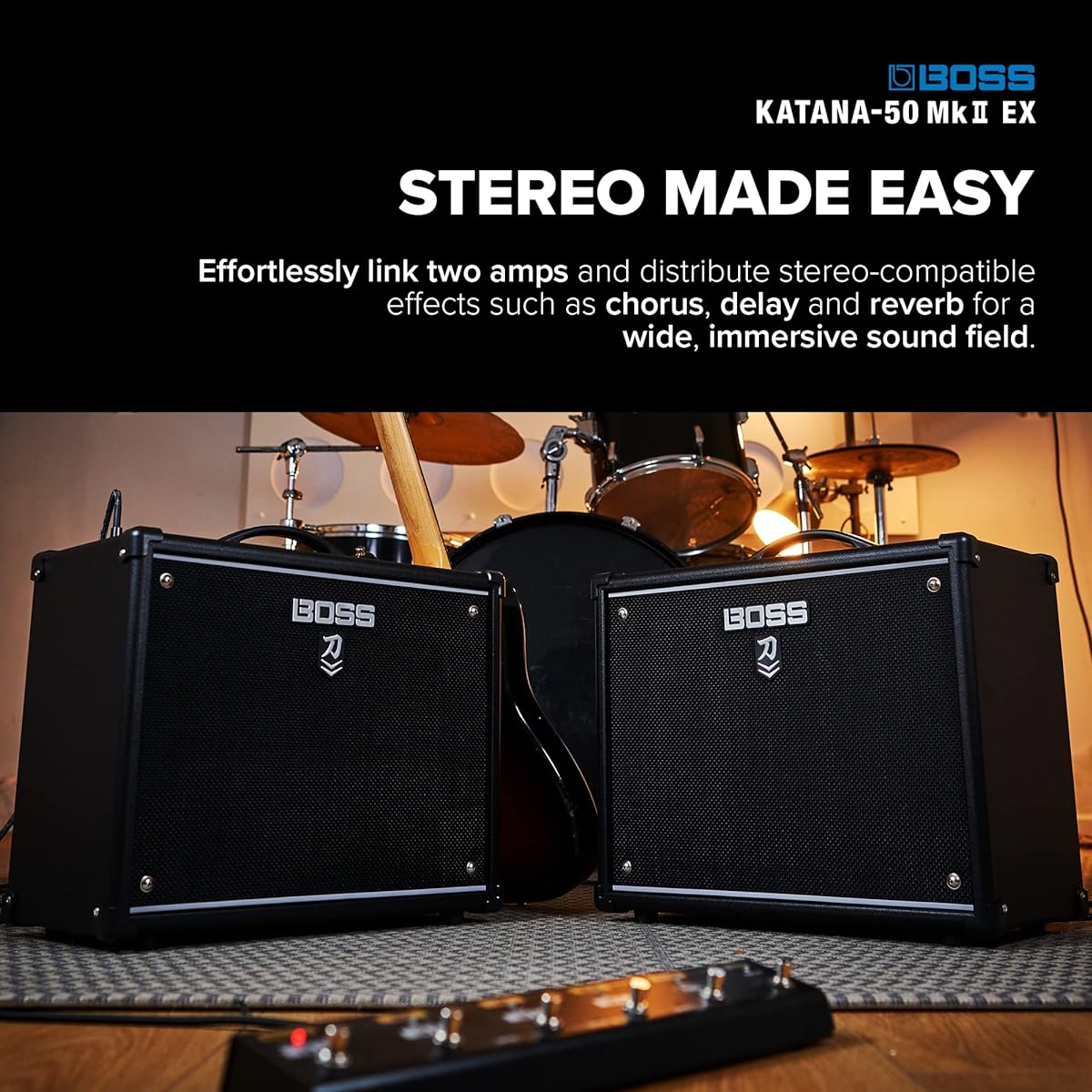 BOSS/KATANA-50 MkII EX Guitar Amplifier Boss Katana KTN50 2EX Guitar Combo Amplifier