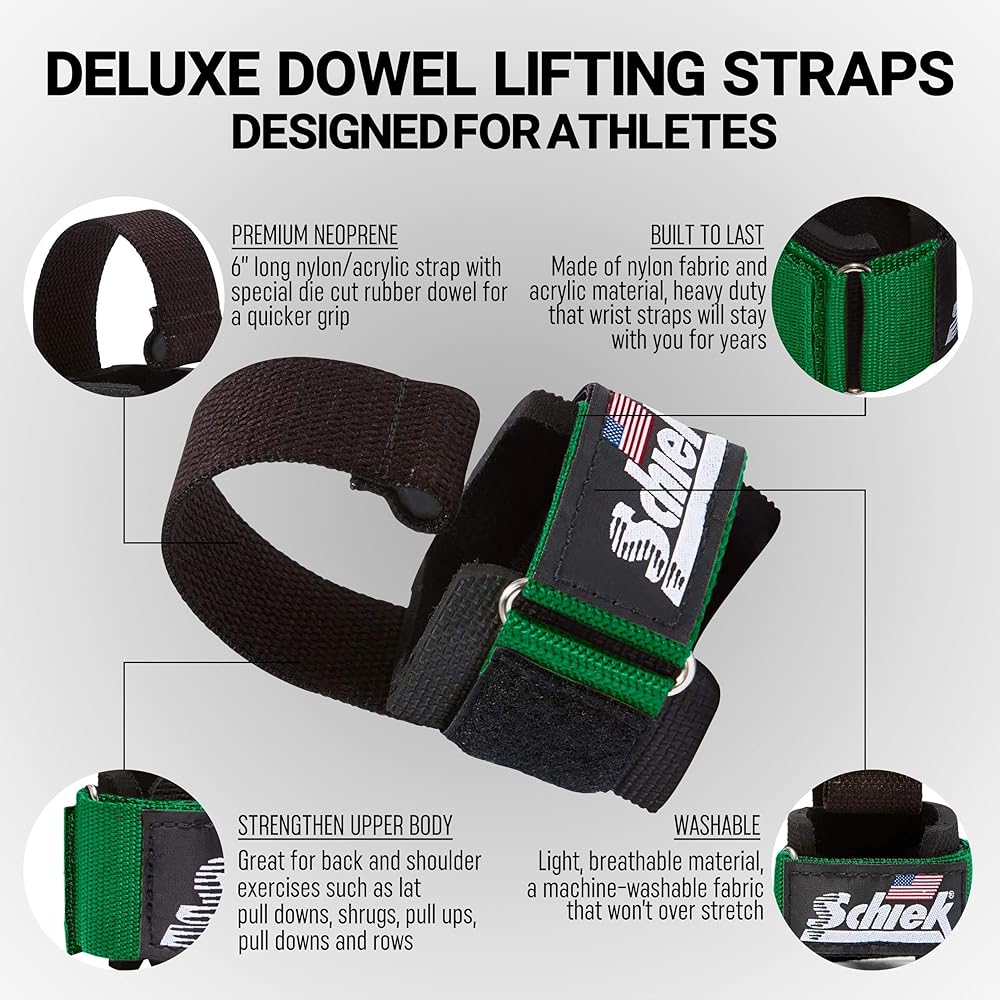 Schiek [Genuine Product] Lifting Strap with Dowel No.1000-DLS Free Size [Wrist Wrap for Training]