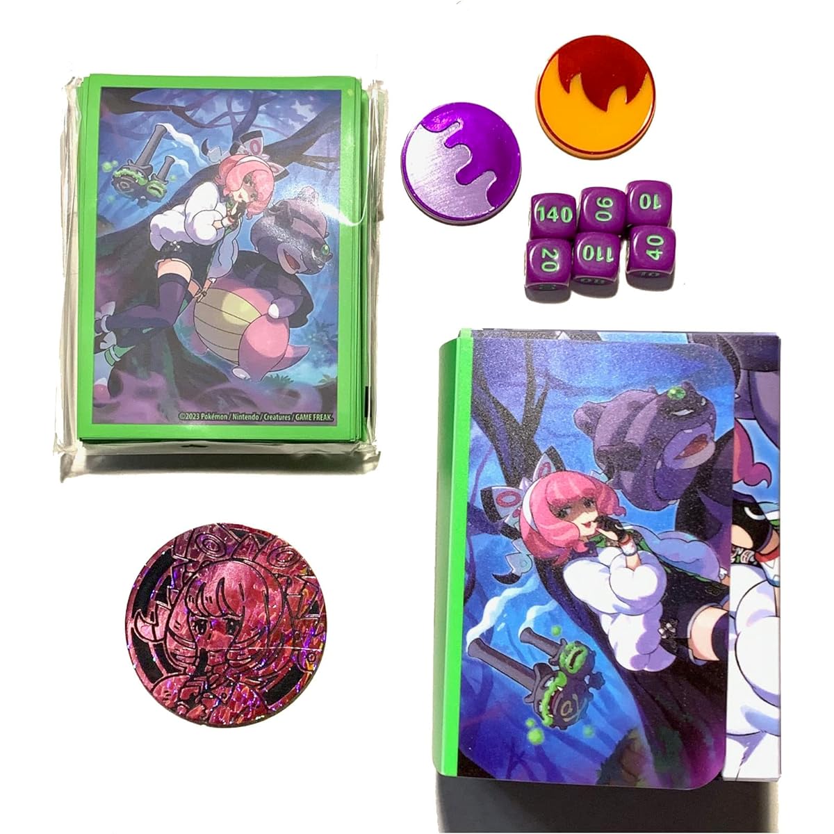 Klara - Deck Box - Card Sleeves - Protectors x65 - Dice Coin Markers - Premium Collection Set